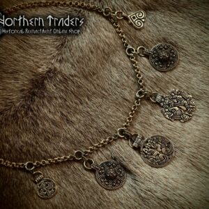 Viking necklace with amulets
