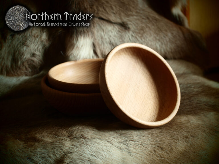 Wooden Medieval Bowl – 23 cm