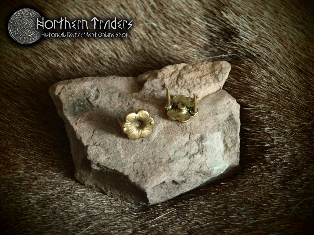 Late Medieval Belt Studs “Flower” – 5 Pieces