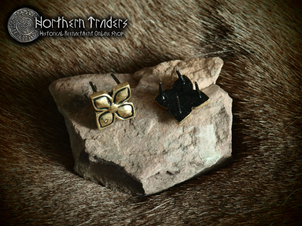 Late Medieval Belt Studs “Flower” II – 5 Pieces