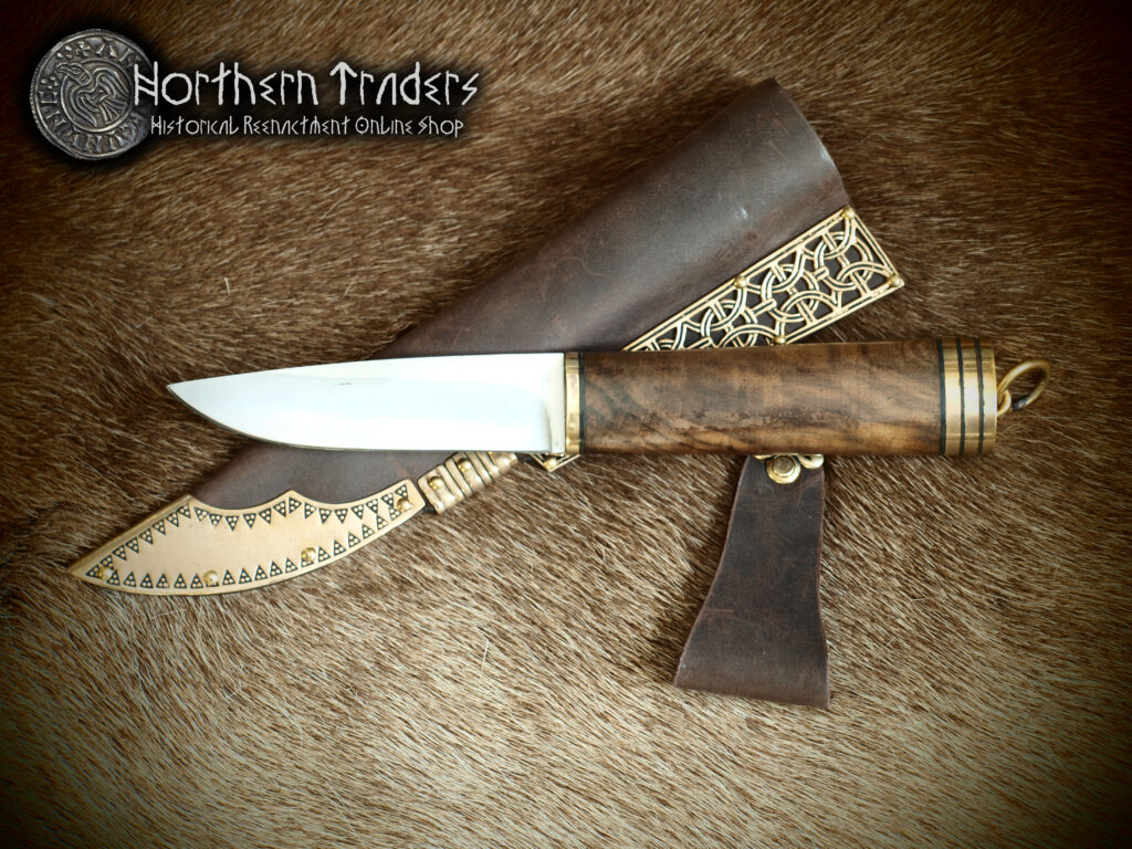 Viking Knife from Birka with Decorated Sheath