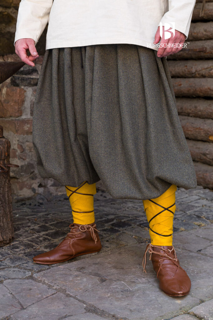 Rus Woolen Trousers “Borys” – Herringbone Green / Grey