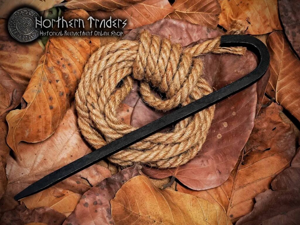 Forged Iron Medieval Tent Stakes – 10 Pieces