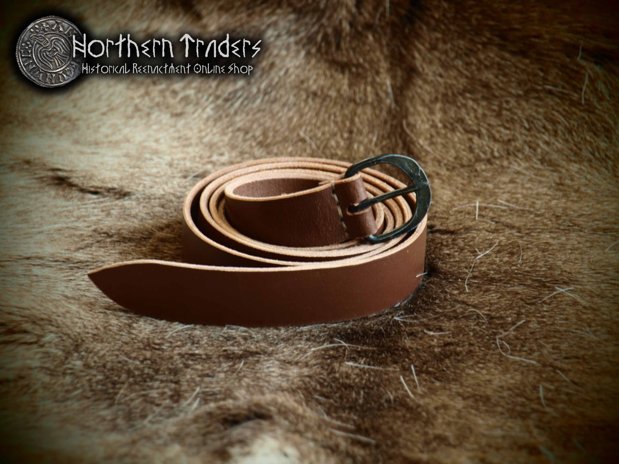 Medieval Belt with Iron Buckle - 3 Sizes - Image 2