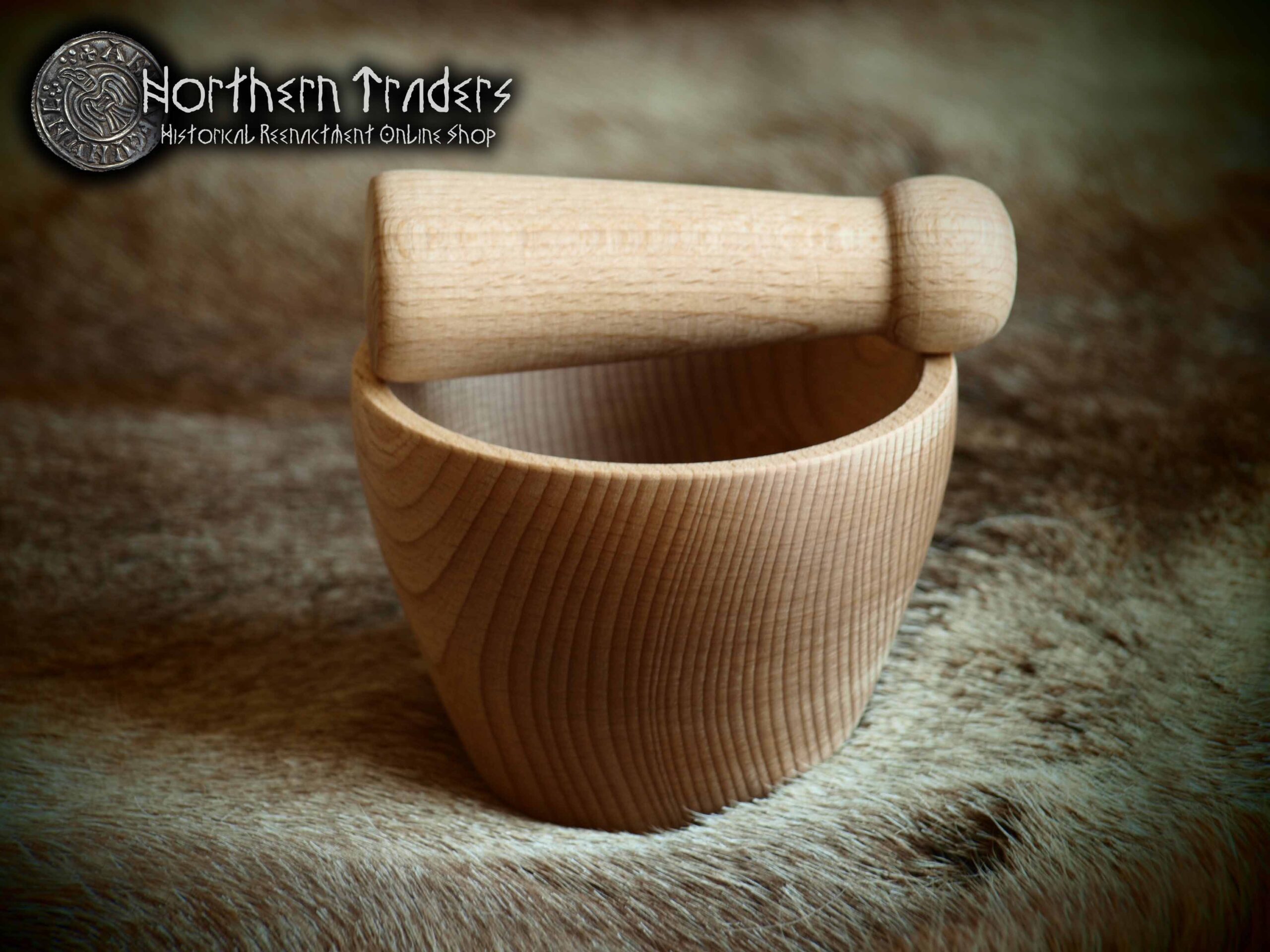 Mortero con Maza de Madera - Imagen 2