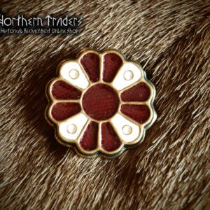 Broche Merovingio de Cloissoné con Forma de Rosetón
