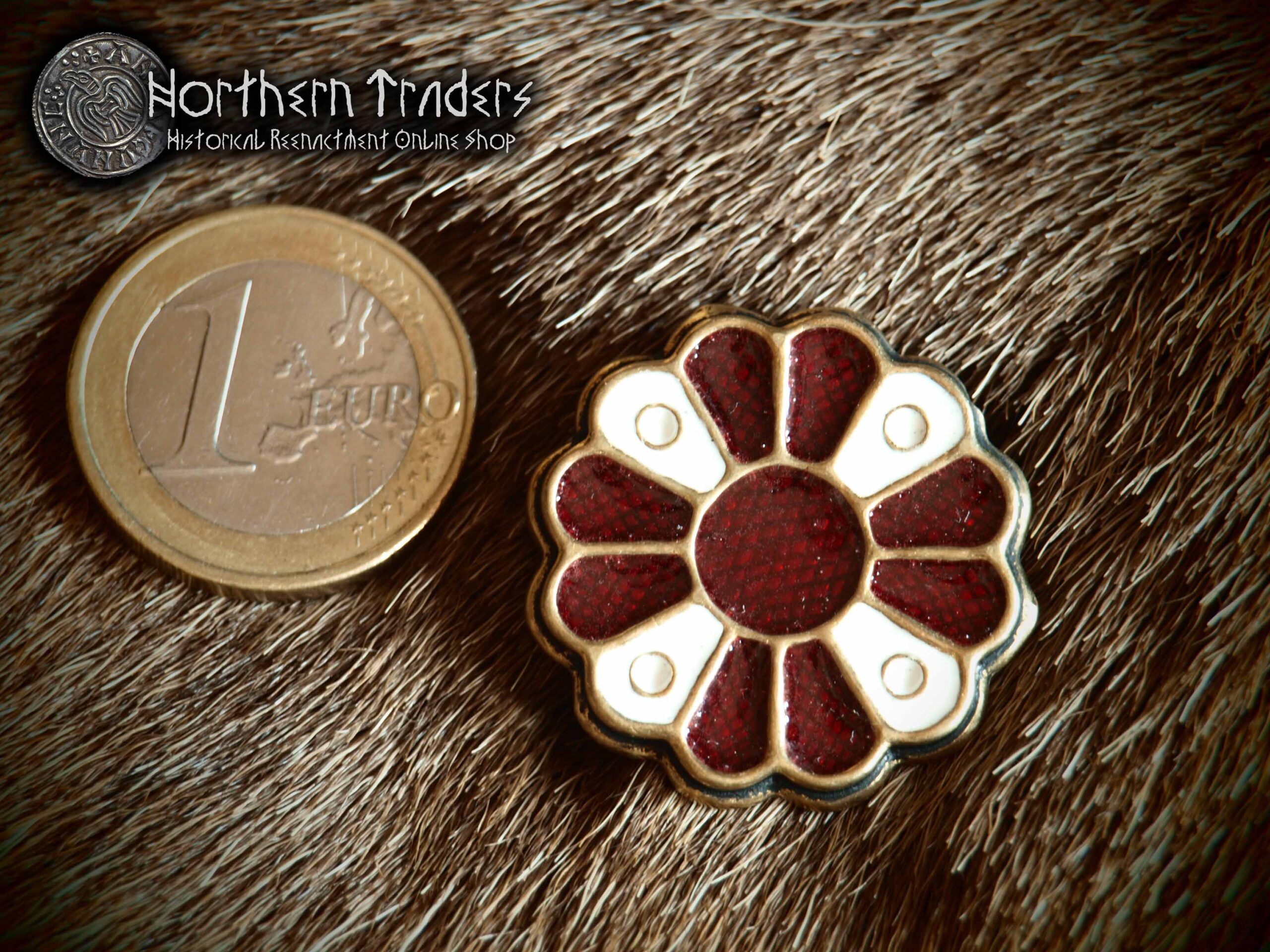 Merovingian Cloissone Rossette Brooch - Image 2