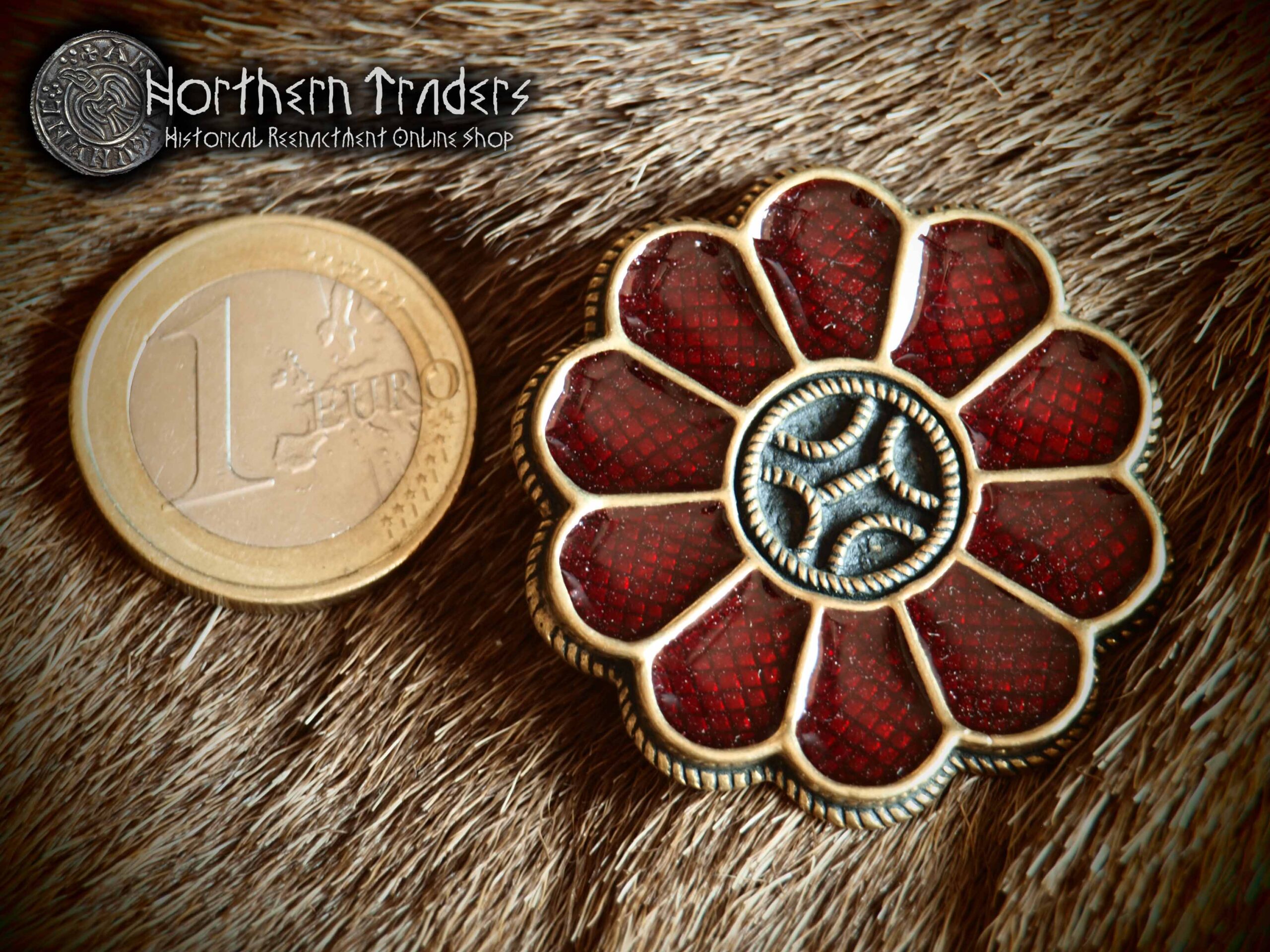 Merovingian Cloissoné Rossette Brooch - Image 2
