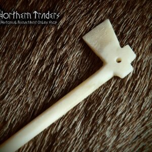 Axe Shaped Bone Pin Brooch